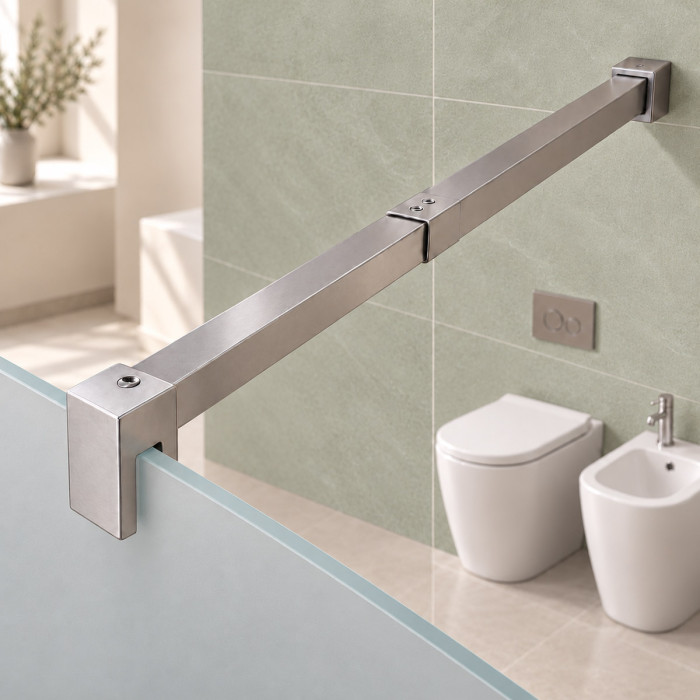 Walk-In EXTRA 98–100×H195 cm con braccetto simil acciaio