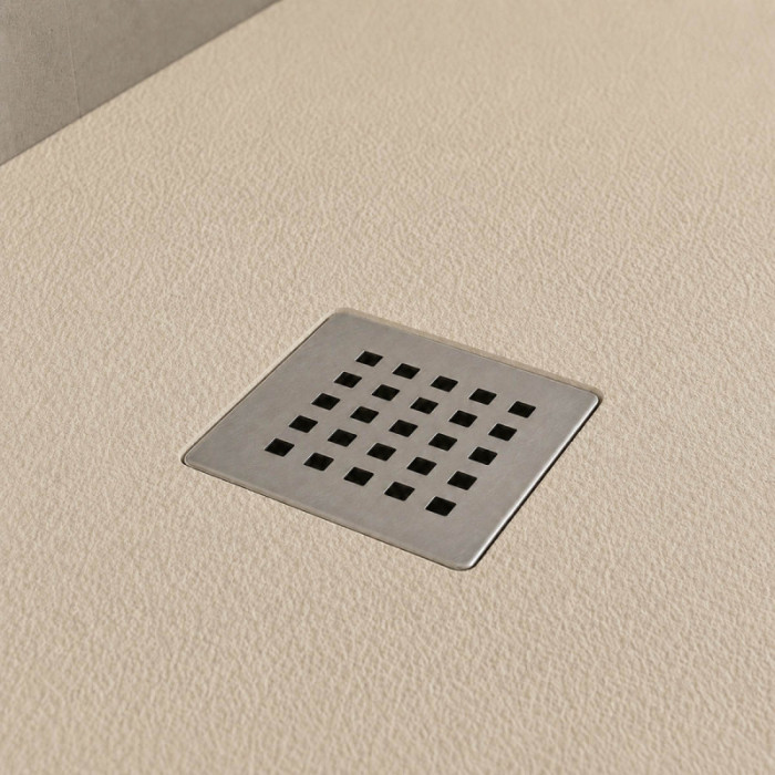 Superficie antiscivolo effetto pietra del piatto doccia HEAVY sabbia 80x80 cm