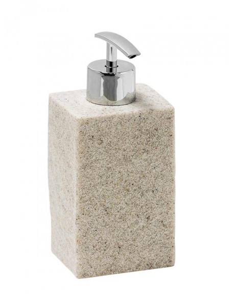 Set accessori bagno Dispenser dosatore sapone liquido d'appoggio serie Syl  colore Sabbia