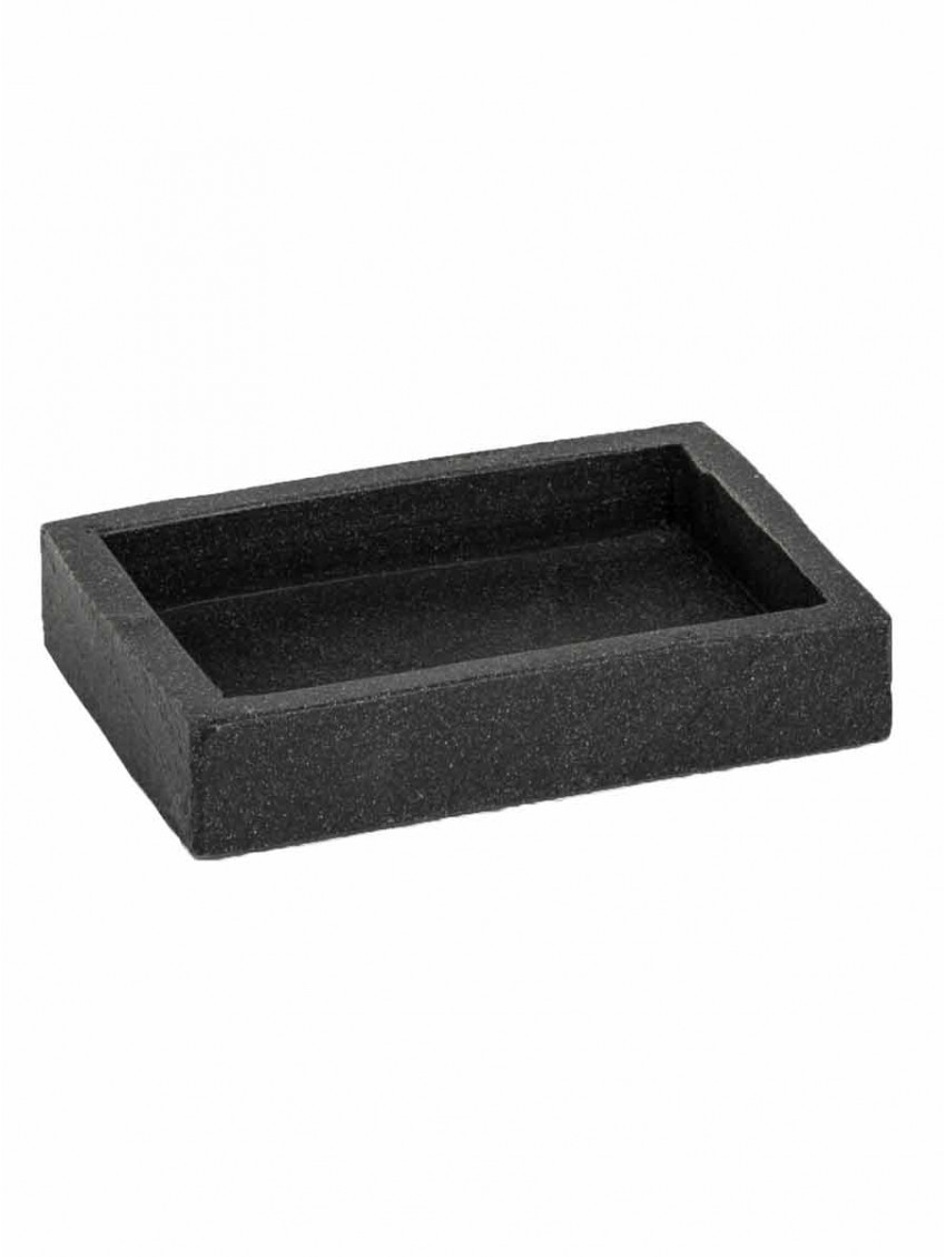 Porta sapone d'appoggio serie Syl colore Ardesia
