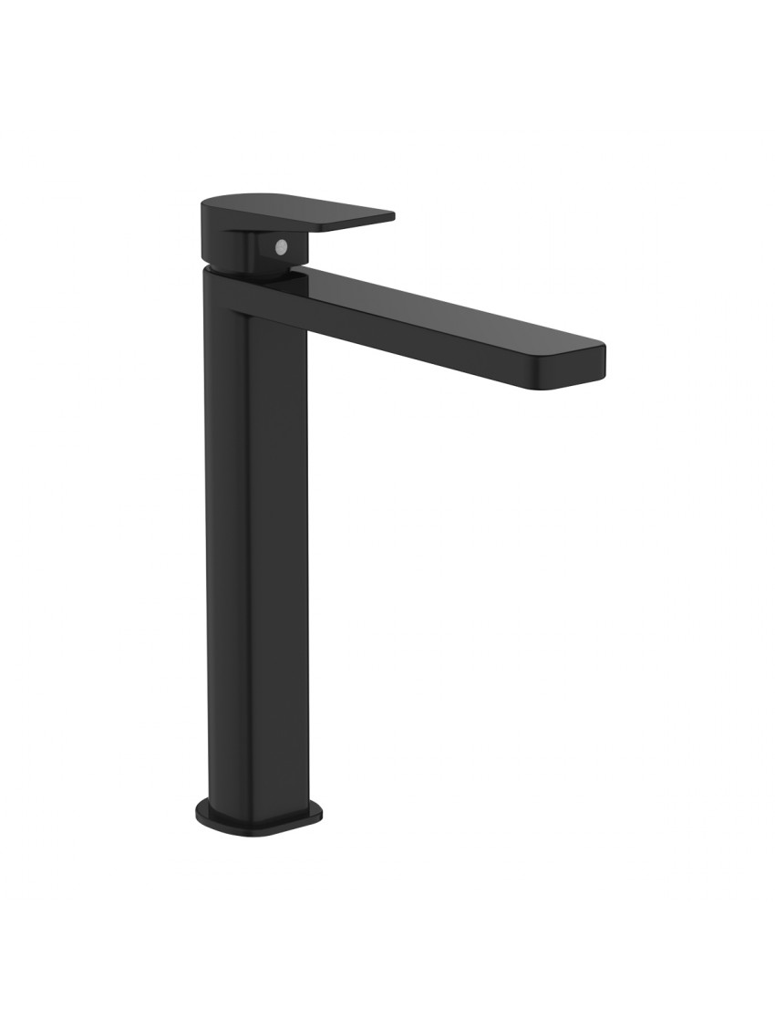 Miscelatore Lavabo alto con piletta di scarico click clack modello Plan nero