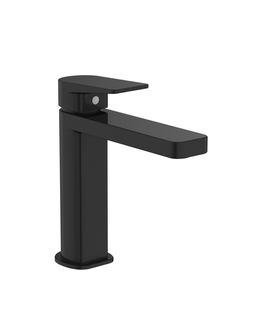Miscelatore Lavabo con piletta di scarico click clack modello Plan nero