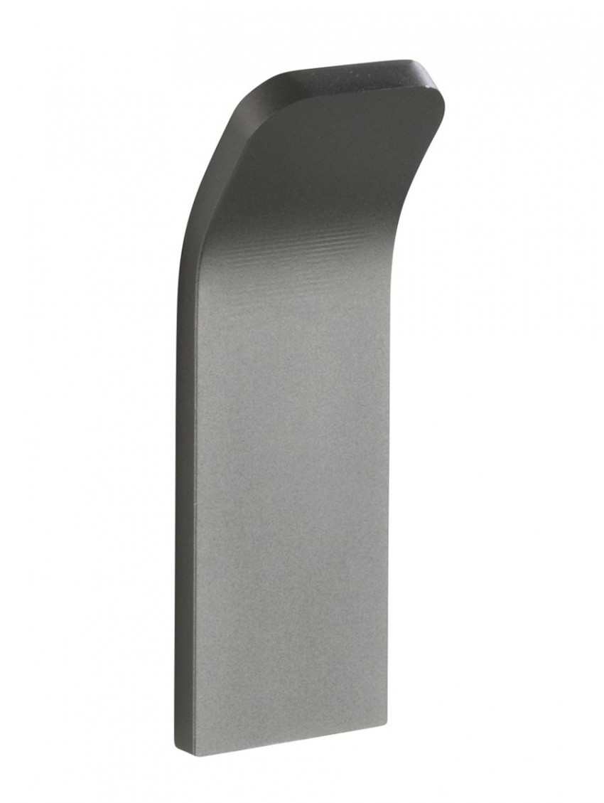 Appendiabito bagno in alluminio Antracite opaco serie Vela