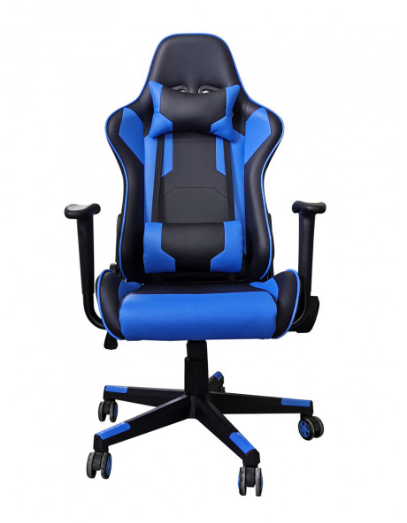 Poltrona Gaming ufficio sedia gioco girevole rotelle Lotus Nero/Blu