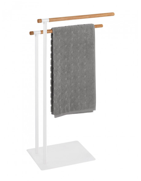 Piantana portasalviette a 2 bracci in acciaio colore Bianco mod. Blancos Piantana portasalviette a 2 bracci in acciaio colore Bianco mod. Blancos