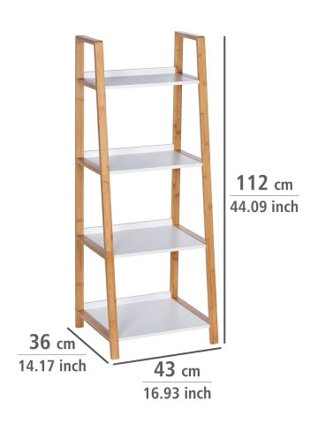mobile scaffale bambù e mdf  4 ripiani mod. Palma
