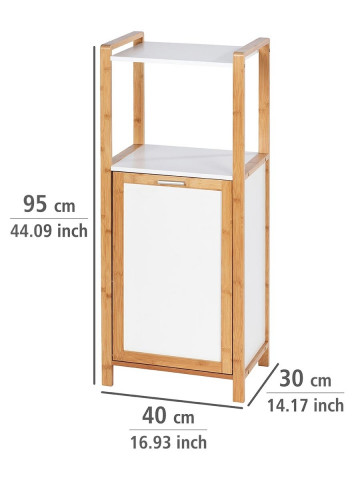 mobile bambù mdf  2 ripiani 1 portabiancheria mod. Palma